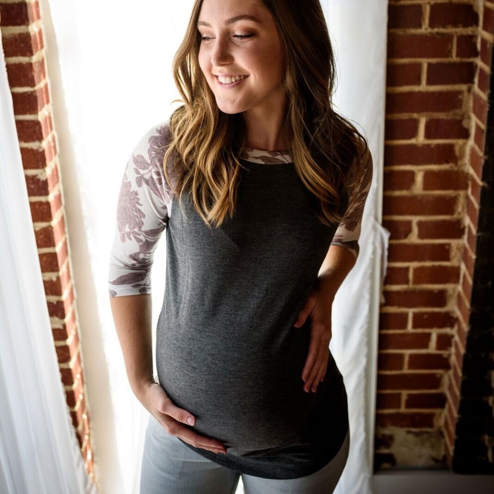 Floral Relaxed Fit Maternity Tee
